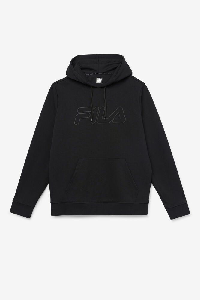 Fila Hoodie Panske Leonidas Čierne - PBAIH0639